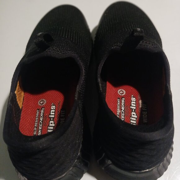 Skechers Black Slip-Resistant Hands-Free Slip-ins, Size 6.5, Wide-Fit - Picture 5 of 11